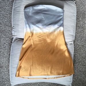 Forever 21 Strapless Dress in Gold and Silver